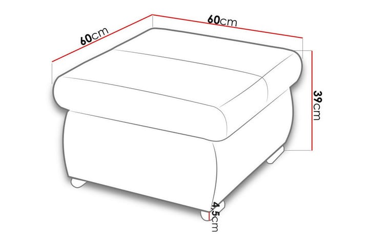 Jalkatuki Cerys 60 cm - Tummanvihreä - Huonekalut - Tuoli & nojatuoli - Jakkara & jalkarahi - Rahi