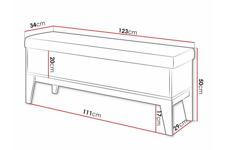 Jalkatuki Rathmore 34 cm - Valkoinen - Huonekalut - Tuoli & nojatuoli - Jakkara & jalkarahi - Rahi