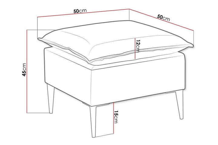 Jalkatuki Staffin 50 cm - Keltainen - Huonekalut - Tuoli & nojatuoli - Jakkara & jalkarahi - Rahi