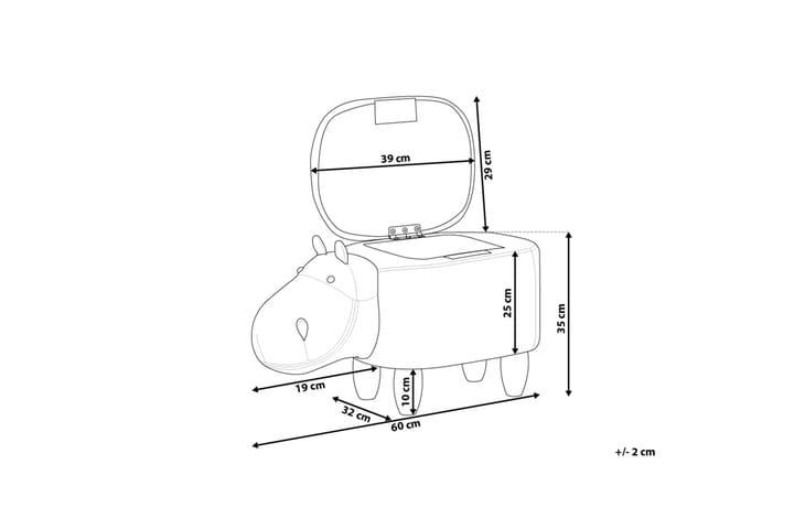 Istuinrahi Hippo 32 cm - Ruskea - Huonekalut - Tuoli & nojatuoli - Jakkara & jalkarahi - Säkkirahi