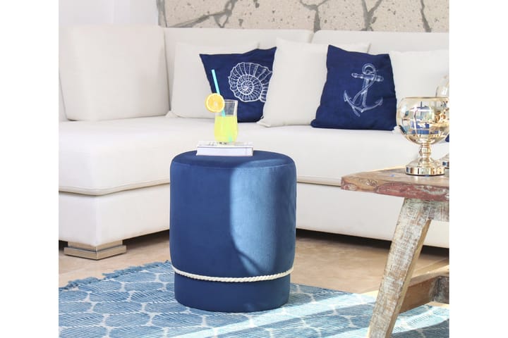 Istuinrahi Sale 38 cm - Sininen - Istuinkalusteet säilytystilalla - Säkkirahi - Marokkolainen rahi - Säkkirahi säilytystilalla