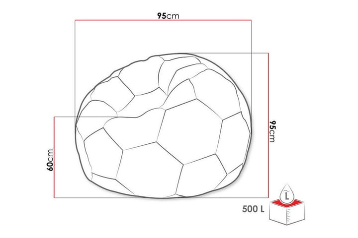 Istuintyyny Kintore 95 cm - Valkoinen - Huonekalut - Tuoli & nojatuoli - Jakkara & jalkarahi - Säkkirahi