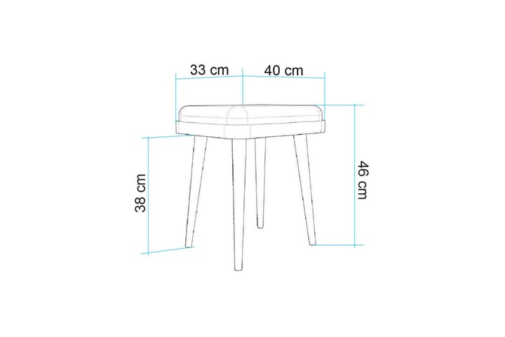 Valsot Rahipöytä 40 cm - Tammi/Antrasiitti - Huonekalut - Tuoli & nojatuoli - Jakkara & jalkarahi - Säkkirahi