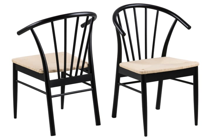 Käsinojatuoli Sarin - Musta - Ruokapöydän tuolit - Meikkituoli - Käsinojallinen tuoli