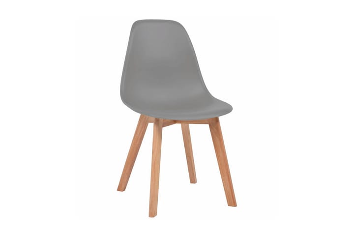 Ruokapöydän tuolit 2 kpl harmaa muovi - Harmaa - Ruokapöydän tuolit - Käsinojallinen tuoli - Meikkituoli