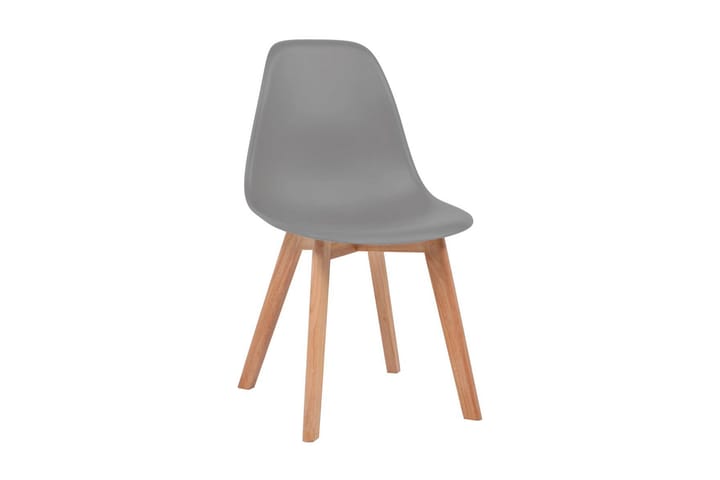 Ruokapöydän tuolit 4 kpl harmaa muovi - Harmaa - Ruokapöydän tuolit - Meikkituoli - Käsinojallinen tuoli