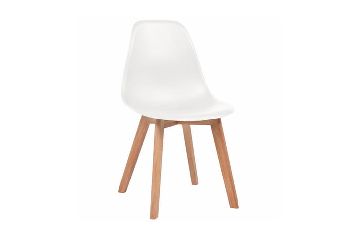 Ruokapöydän tuolit 4 kpl valkoinen muovi - Valkoinen - Ruokapöydän tuolit - Käsinojallinen tuoli - Meikkituoli