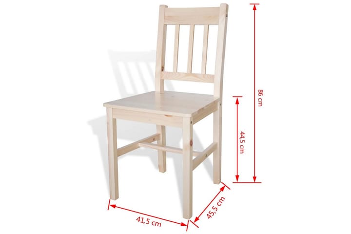 Ruokapöydän tuolit 6 kpl mänty - Beige - Ruokapöydän tuolit - Käsinojallinen tuoli - Meikkituoli