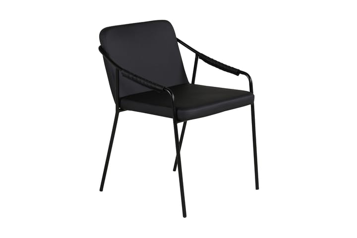Baarituoli Tierp - Keinonahka/Musta - Ruokapöydän tuolit - Meikkituoli - Käsinojallinen tuoli