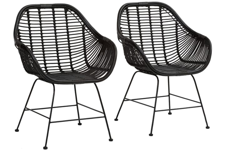 Nojatuoli Klevhult - Musta - Ruokapöydän tuolit - Meikkituoli - Käsinojallinen tuoli