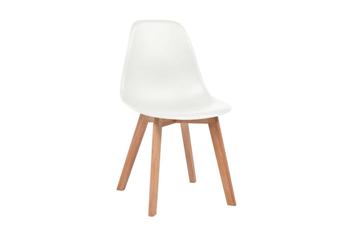 Ruokapöydän tuolit 2 kpl valkoinen muovi - Valkoinen - Ruokapöydän tuolit - Käsinojallinen tuoli - Meikkituoli