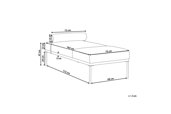 Naklund Lepotuoli 172 cm - Ruskea/Beige/Musta - Huonekalut - Tuoli & nojatuoli - Nojatuoli & lepotuoli - Makuutuoli & divaanituoli