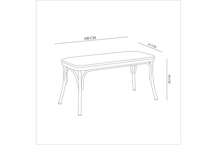 Oliver penkki 100x41 cm valkoinen - Hanah Home - Huonekalut - Tuoli & nojatuoli - Penkki - Eteispenkki