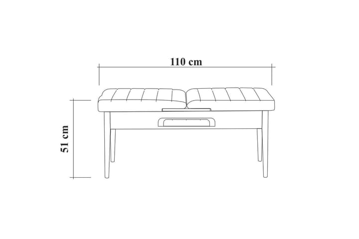 Istuinpenkki Vinadi 110 cm - Luonnonväri - Huonekalut - Tuoli & nojatuoli - Penkki - Eteispenkki