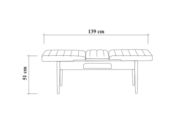 Istuinpenkki Vinadi 110 cm - Luonnonväri - Huonekalut - Tuoli & nojatuoli - Penkki - Eteispenkki