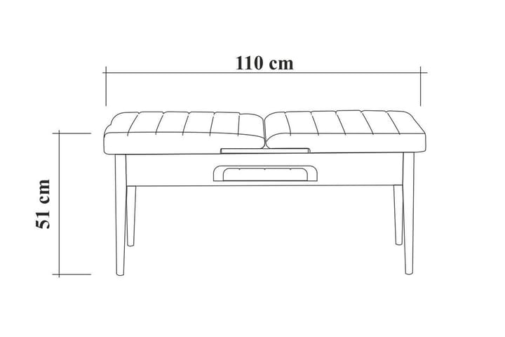 Istuinpenkki Vinadi 110 cm - Ruskea - Huonekalut - Tuoli & nojatuoli - Penkki - Eteispenkki