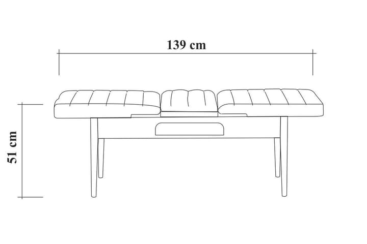 Istuinpenkki Vinadi 110 cm - Ruskea - Huonekalut - Tuoli & nojatuoli - Penkki - Eteispenkki