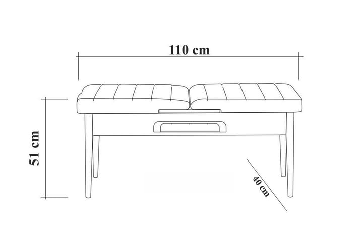 Penkki Orrest 51 cm - Puu/Luonnonväri - Huonekalut - Tuoli & nojatuoli - Penkki - Eteispenkki