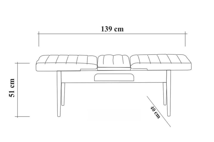 Penkki Swonger 51 cm - Puu/Luonnonväri/Antrasiitti - Huonekalut - Tuoli & nojatuoli - Penkki - Penkki selkänojalla