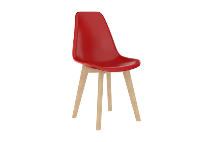 Ruokapöydän tuolit 2 kpl punainen muovi - Punainen - Ruokapöydän tuolit - Meikkituoli - Käsinojallinen tuoli