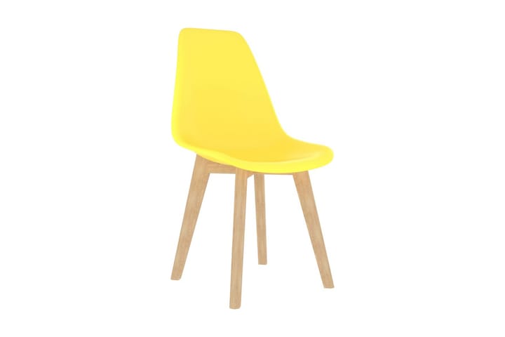 Ruokapöydän tuolit 4 kpl keltainen muovi - Keltainen - Ruokapöydän tuolit - Meikkituoli - Käsinojallinen tuoli