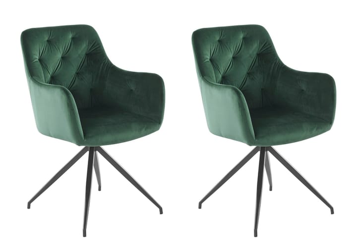 Nojatuoli Stammer - Vihreä - Ruokapöydän tuolit - Meikkituoli - Käsinojallinen tuoli