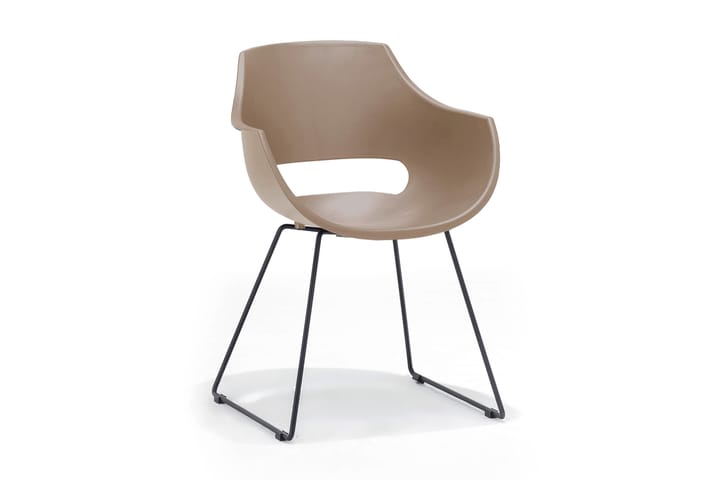 Tuoli Barja 60 cm - Taupe - Ruokapöydän tuolit - Meikkituoli - Käsinojallinen tuoli