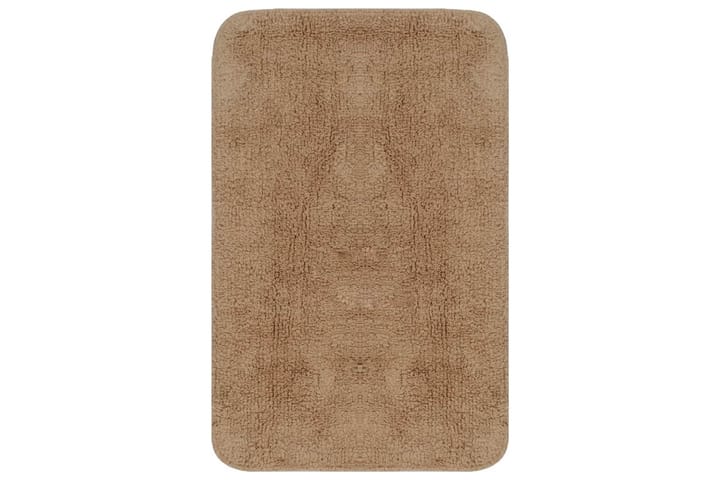 Kylpyhuoneen mattosarja 3 osaa kangas beige - Beige - Kodintekstiilit & matot - Kylpyhuonetekstiilit - Kylpyhuoneen matto