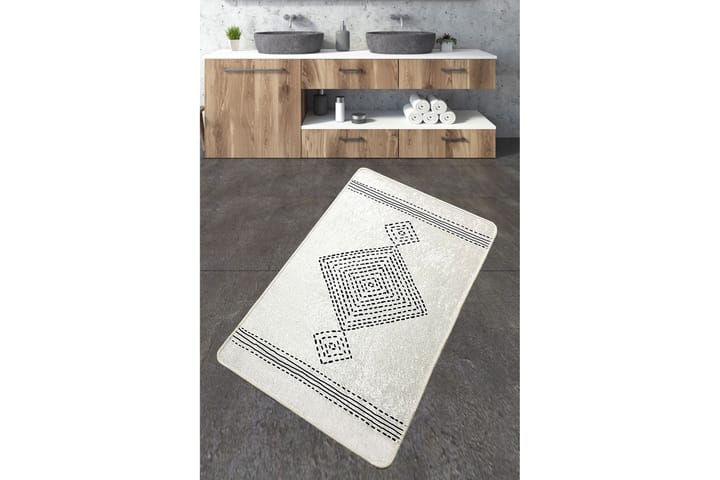 Kylpyhuonematto Niksiya 70x120 cm Suorakaide - Monivärinen - Kylpyhuoneen matto
 - Pyöreät matot - Käsintehdyt matot - Yksiväriset matot - Kumipohjamatot - Pienet matot - Iso matto