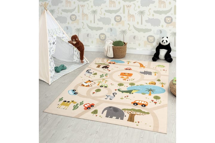 Play lastenmatto 120x160 cm - Beige - Kodintekstiilit & matot - Lasten tekstiilit - Lastenhuoneen matto