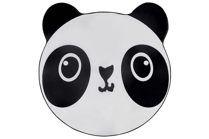 Lastenmatto Panda Pyöreä 120 cm - Musta/Valkoinen - Lastenhuoneen matto