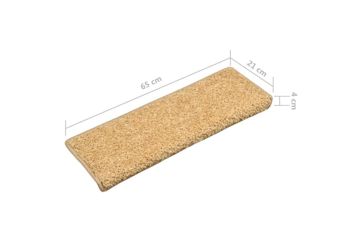 Porrasmatot 10 kpl 65x25 cm beige - Beige - Kodintekstiilit & matot - Matto - Erikoismatto - Porrasmatto