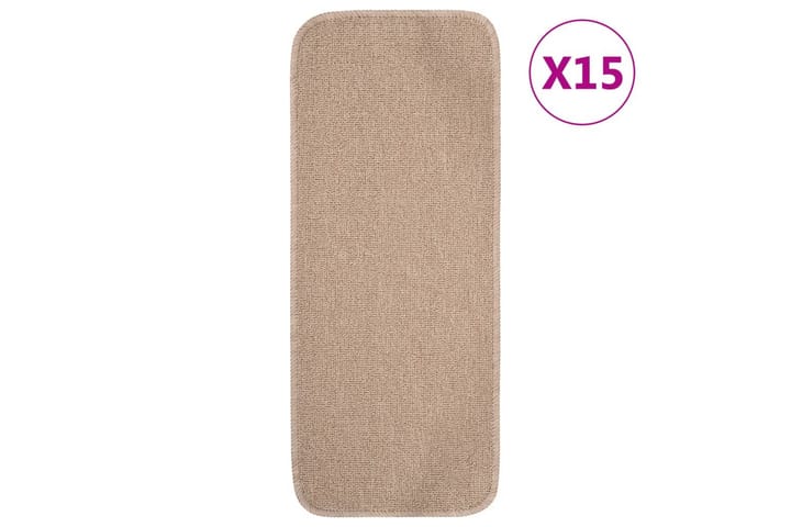 Porrasmatot 15 kpl 60x25 cm beige liukumaton - Beige - Kodintekstiilit & matot - Matto - Erikoismatto - Porrasmatto