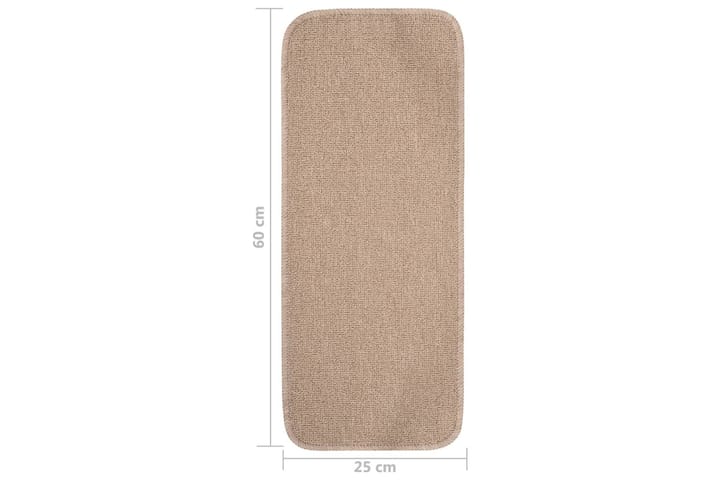 Porrasmatot 15 kpl 60x25 cm beige liukumaton - Beige - Kodintekstiilit & matot - Matto - Erikoismatto - Porrasmatto