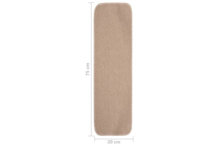 Porrasmatot 15 kpl 75x20 cm beige liukumaton - Beige - Kodintekstiilit & matot - Matto - Erikoismatto - Porrasmatto