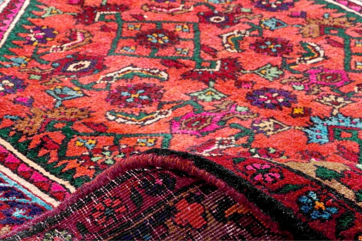Käsinsolmittu persialainen matto 161x310 cm - Punainen/Tummansininen - Persialainen matto - Itämainen matto