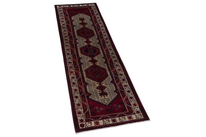 Käsinsolmittu Persialainen Matto 97x345 cm - Punainen/Beige - Persialainen matto - Itämainen matto