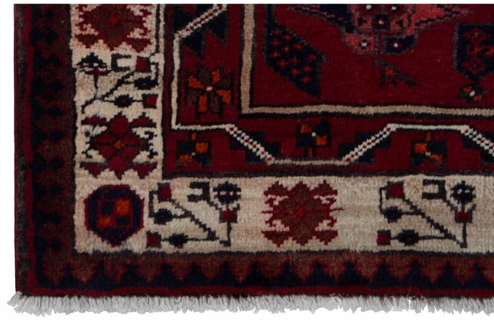Käsinsolmittu Persialainen Matto 97x345 cm - Punainen/Beige - Persialainen matto - Itämainen matto
