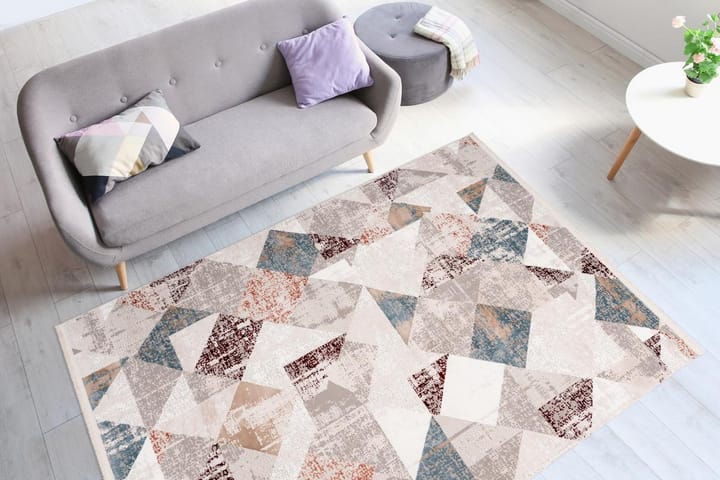 Matto Coulia By Harmaa/Roosa 80x150 cm - D-Sign - Kodintekstiilit & matot - Matto - Itämainen matto - Patchwork-matto