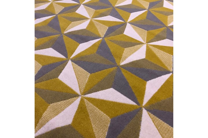 Matto Royal Fushe Odela 120x170 - Keltainen - Pyöreät matot - Käsintehdyt matot - Yksiväriset matot - Kumipohjamatot - Matto - Pienet matot - Iso matto