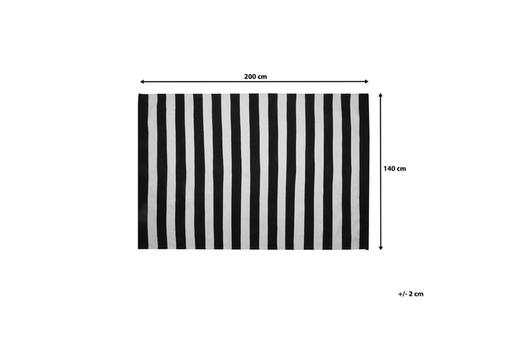 Matto Tavas 140x200 - Musta - Kodintekstiilit & matot - Matto