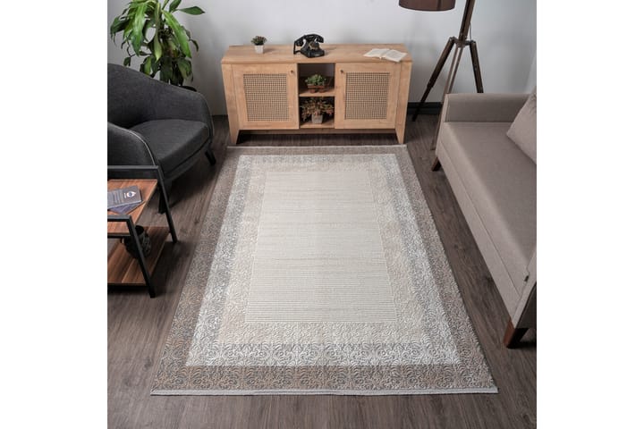 Begonvil Wiltonmatto 80x300 cm Suorakaide - Beige - Kodintekstiilit & matot - Matto - Moderni matto - Wilton-matto