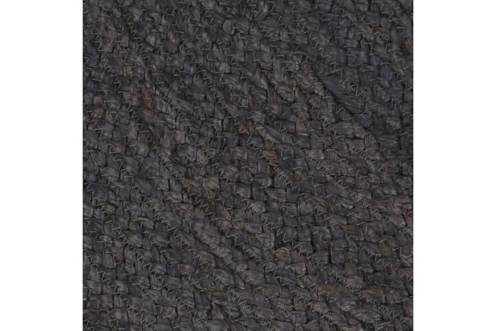 Käsintehty pyöreä juuttimatto 90 cm tummanharmaa - Harmaa - Juuttimatto & Hamppumatto - Sisalmatto - Pyöreät matot