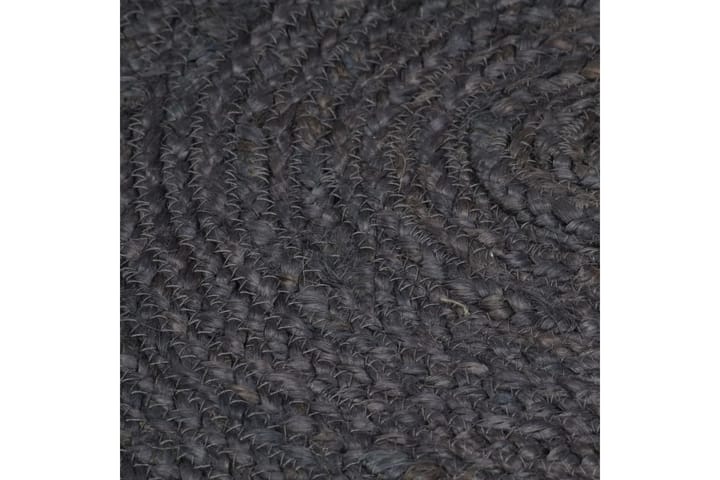 Käsintehty pyöreä juuttimatto 90 cm tummanharmaa - Harmaa - Juuttimatto & Hamppumatto - Sisalmatto - Pyöreät matot