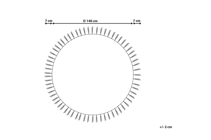 Juuttimatto Marts 140 cm Pyöreä - Beige - Juuttimatto & Hamppumatto - Sisalmatto - Pyöreät matot