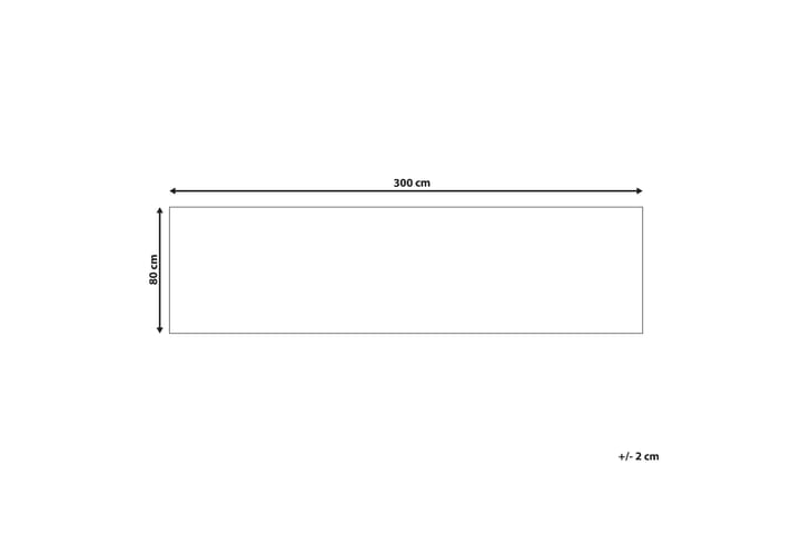 Käytävämatto Ayrum 80x300 cm - Musta/Valkoinen - Kodintekstiilit & matot - Matto - Moderni matto - Nukkamatto