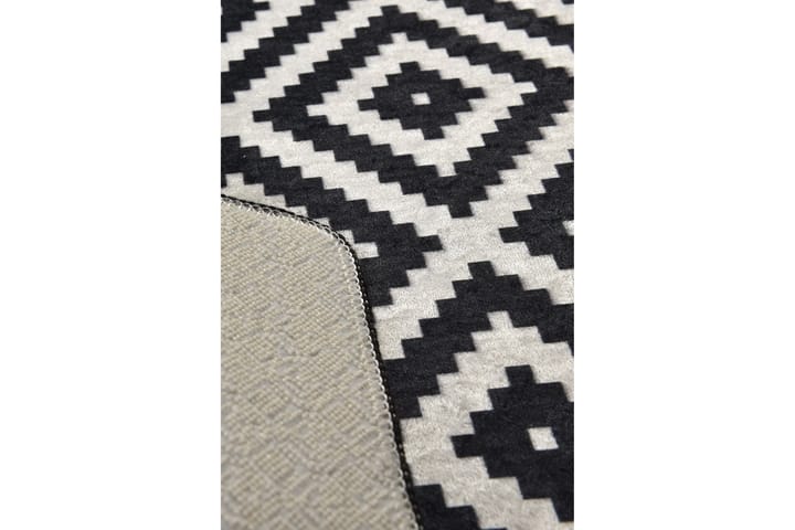 Käytävämatto Blackwhite 100x300 cm - Monivärinen / Sametti - Käytävämatto - Yksiväriset matot - Kumipohjamatot - Pyöreät matot - Käsintehdyt matot - Pienet matot - Iso matto