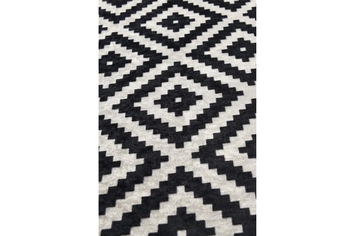 Käytävämatto Blackwhite 100x300 cm - Monivärinen / Sametti - Käytävämatto - Yksiväriset matot - Kumipohjamatot - Pyöreät matot - Käsintehdyt matot - Pienet matot - Iso matto
