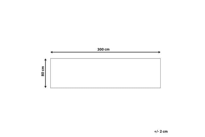 Käytävämatto Kurin 80x300 cm - Sininen - Kodintekstiilit & matot - Matto - Moderni matto - Puuvillamatto