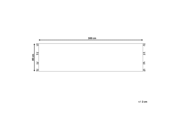 Käytävämatto Mrgashat 80x300 cm - Sininen - Kodintekstiilit & matot - Matto - Moderni matto - Villamatto